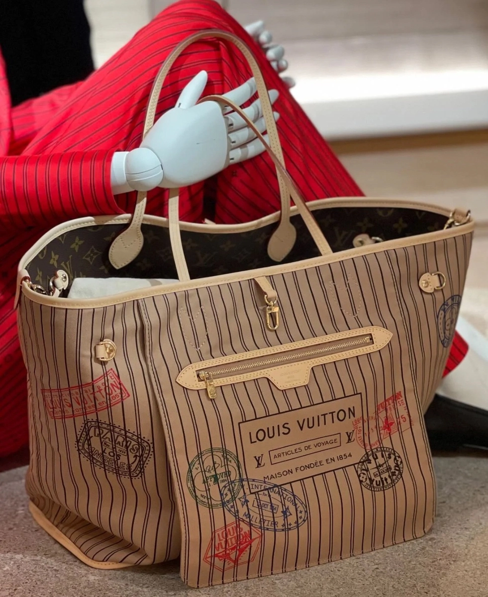 高仿奢侈品包LV新款雙面設計Neverfull Bandoulière Inside Out GM Monogram bag-M11948正品級別-貨到付款