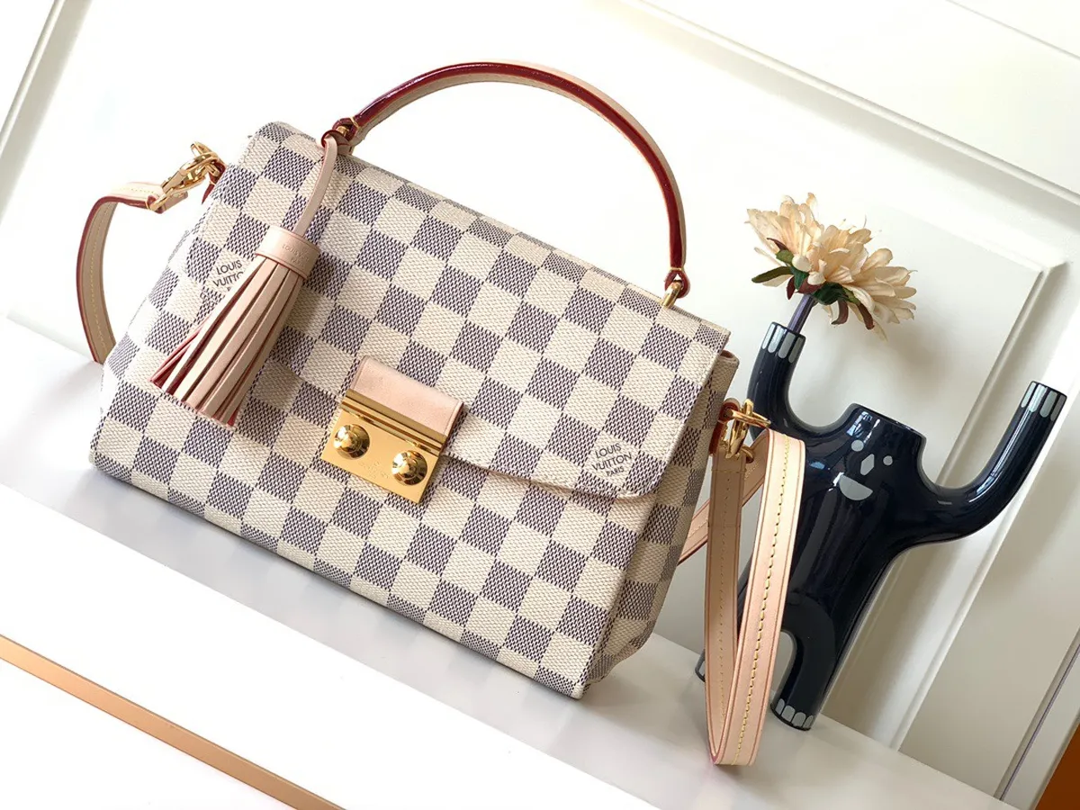 精仿包包LV Croisette 棋盤格子 S-lock 鎖扣 斜挎手提包袋-N41581正品級別-貨到付款