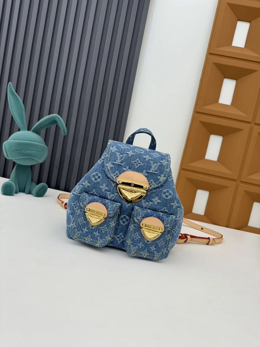 高仿包LV 新款 LV RemixVenice Monogram Denim 雙肩旅行背包 背包-M46836正品級別-貨到付款