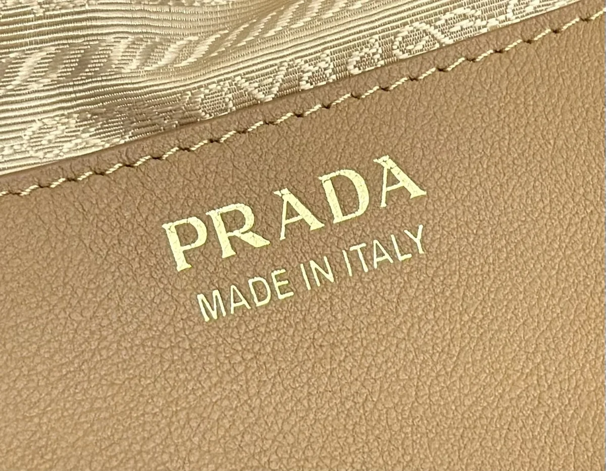 高仿包零售Prada Moon 1BC212 MM米白色皮革單肩包包正品級別-貨到付款