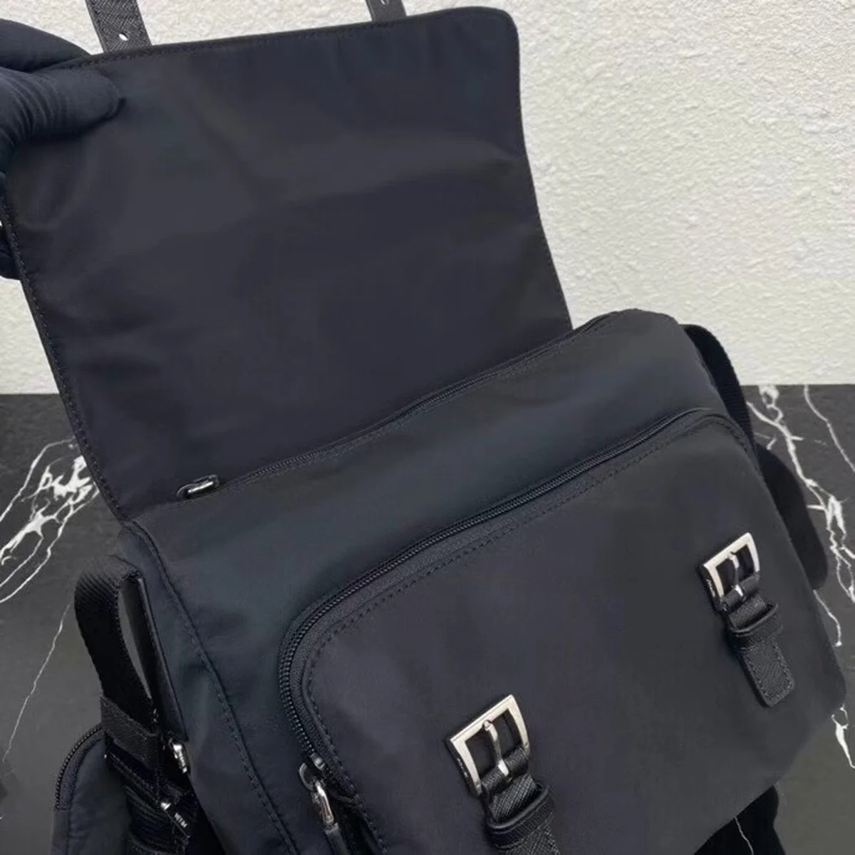 高仿包零售Prada Re-Nylon 1BD953 MM黑色尼龍單肩包包正品級別-貨到付款