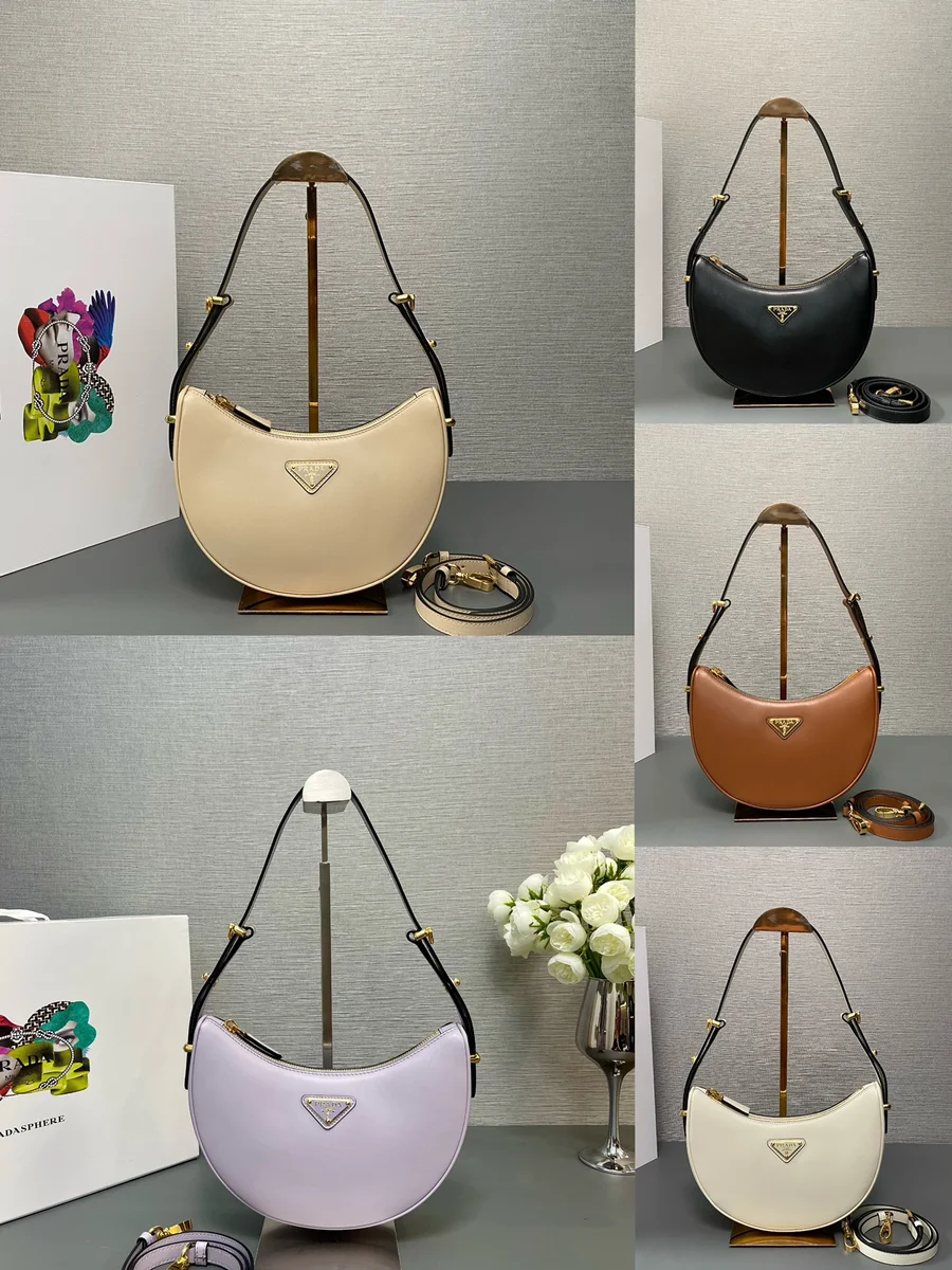 高仿奢侈品包Prada Nappa 1BC194 PM米白皮革單肩包包正品級別-貨到付款