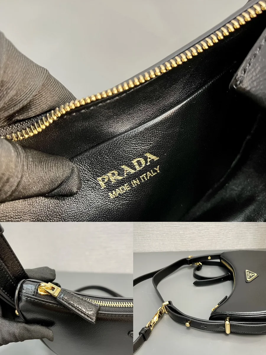 高仿名牌包Prada Classic 1BC194 PM黑色皮革肩背包包正品級別-貨到付款