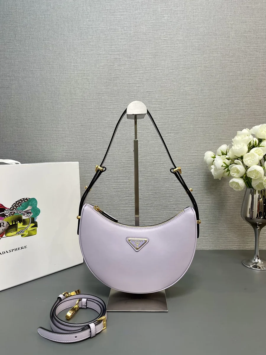 高仿奢侈品包Prada Nappa 1BC194 PM米白皮革單肩包包正品級別-貨到付款