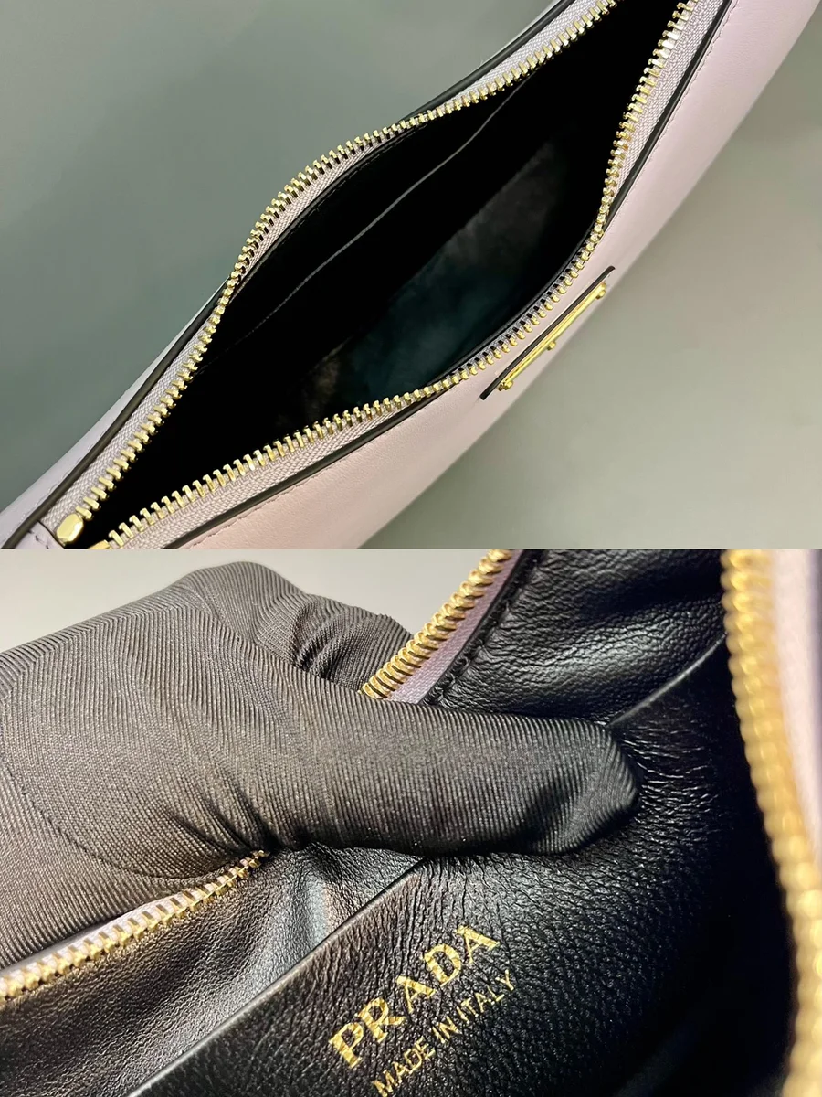 高仿包包Prada Curve 1BC194 PM黑色皮革單肩包包正品級別-貨到付款