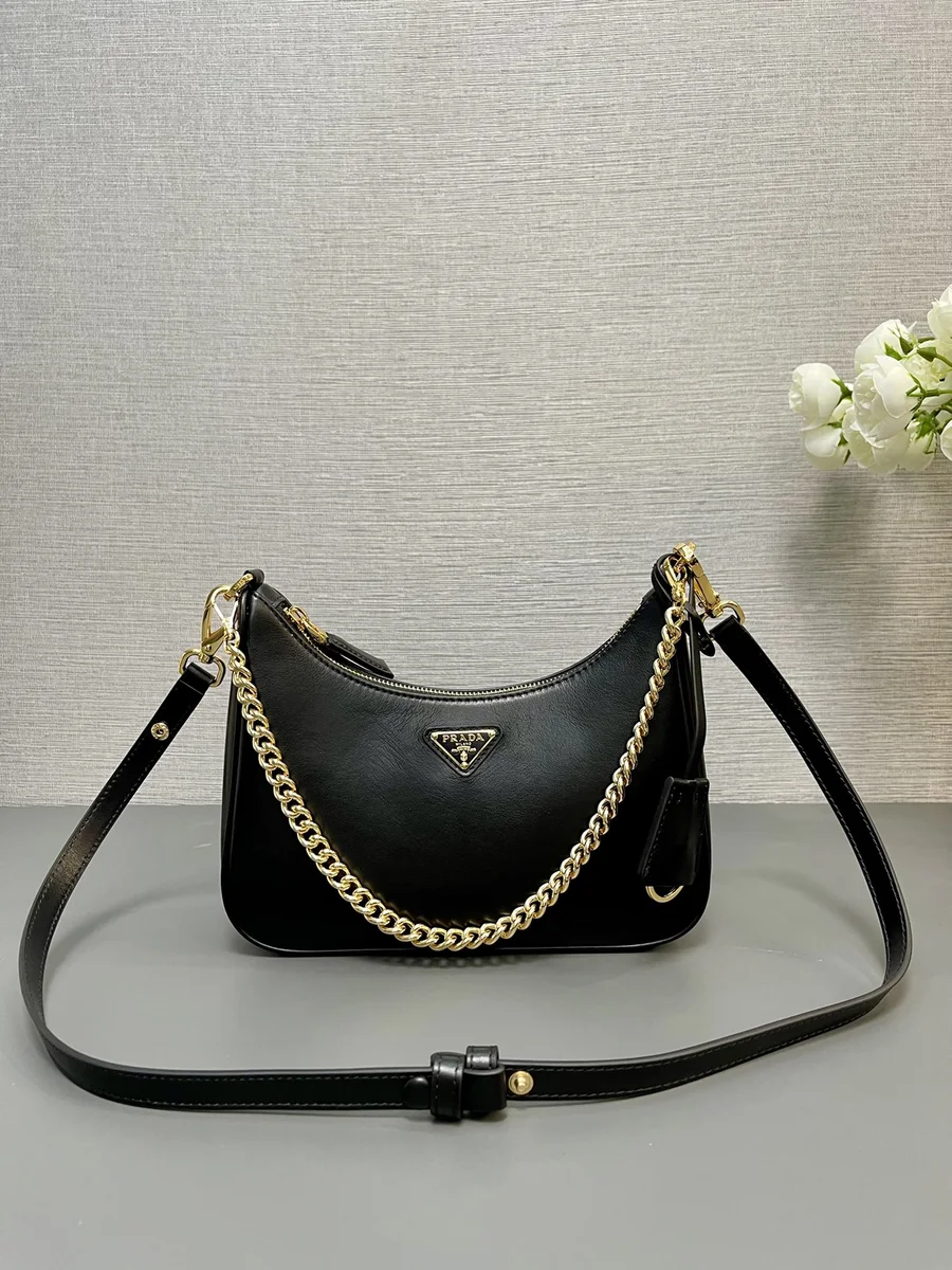 高仿包Prada Re-Nylon 1BC204 PM黑色尼龍單肩包包正品級別-貨到付款