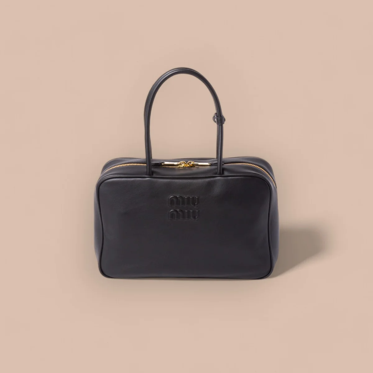 高仿包直銷MiuMiu 皮革Beau包包5BB117正品級別-貨到付款