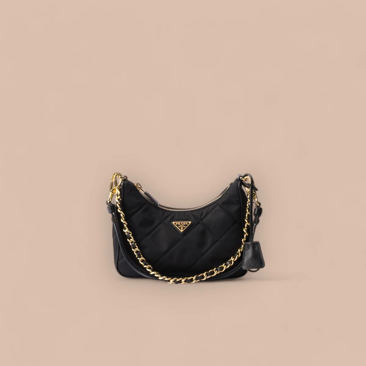 高仿包Prada Re-Nylon 1BC204 PM黑色尼龍單肩包包正品級別-貨到付款