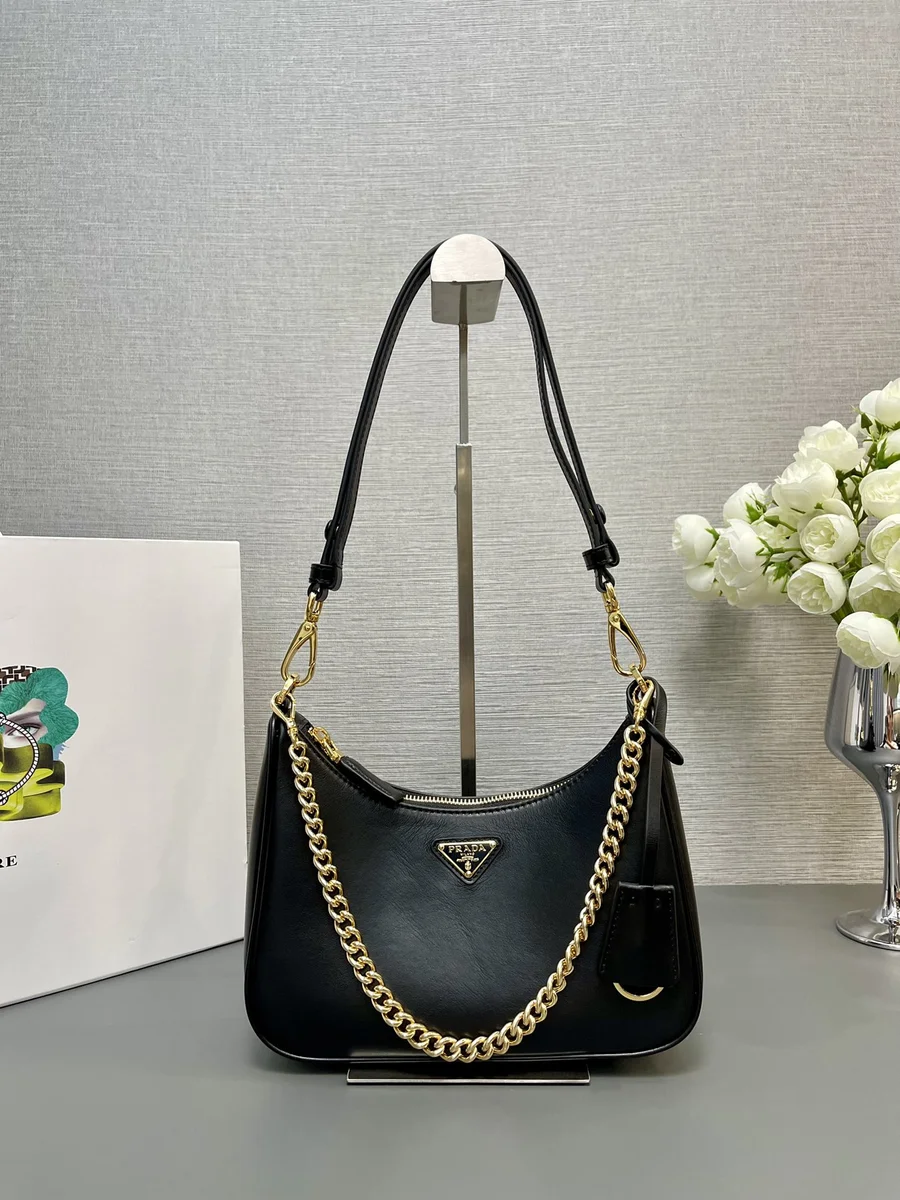 高仿包Prada Re-Nylon 1BC204 PM黑色尼龍單肩包包正品級別-貨到付款