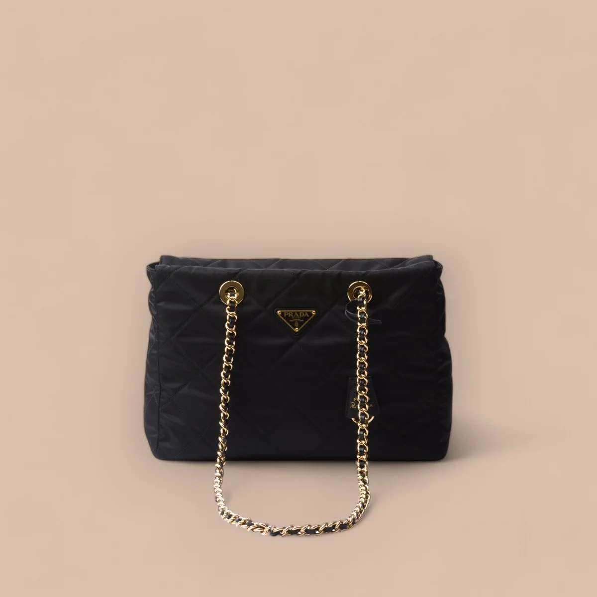 高仿名牌包Prada Re-Nylon 1BG529 MM黑色尼龍托特包包正品級別-貨到付款