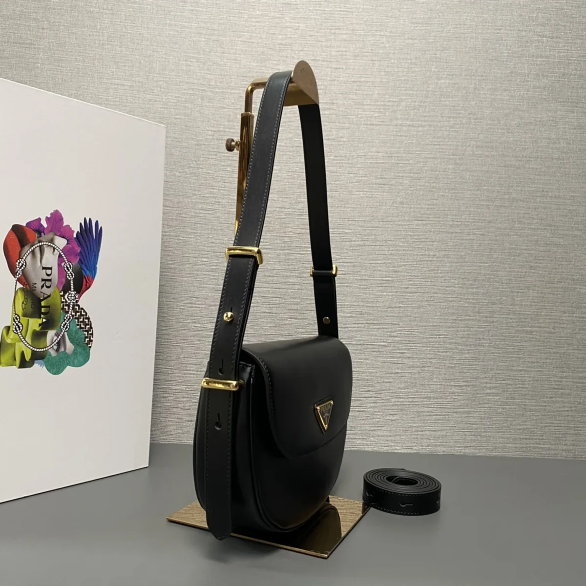 高仿包代購Prada Classic 1BD365 PM黑色皮革單肩包包正品級別-貨到付款