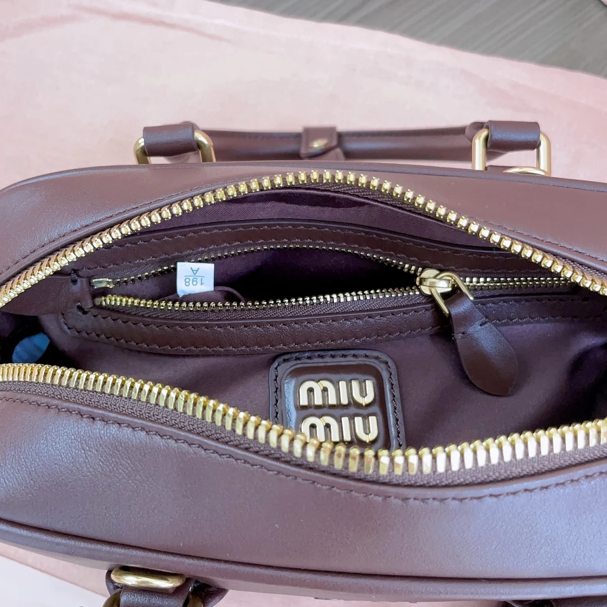 高仿包批發MiuMiu Arcadie皮革包包5BB142正品級別-貨到付款