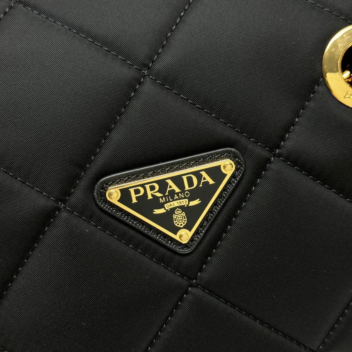 高仿名牌包Prada Re-Nylon 1BG529 MM黑色尼龍托特包包正品級別-貨到付款