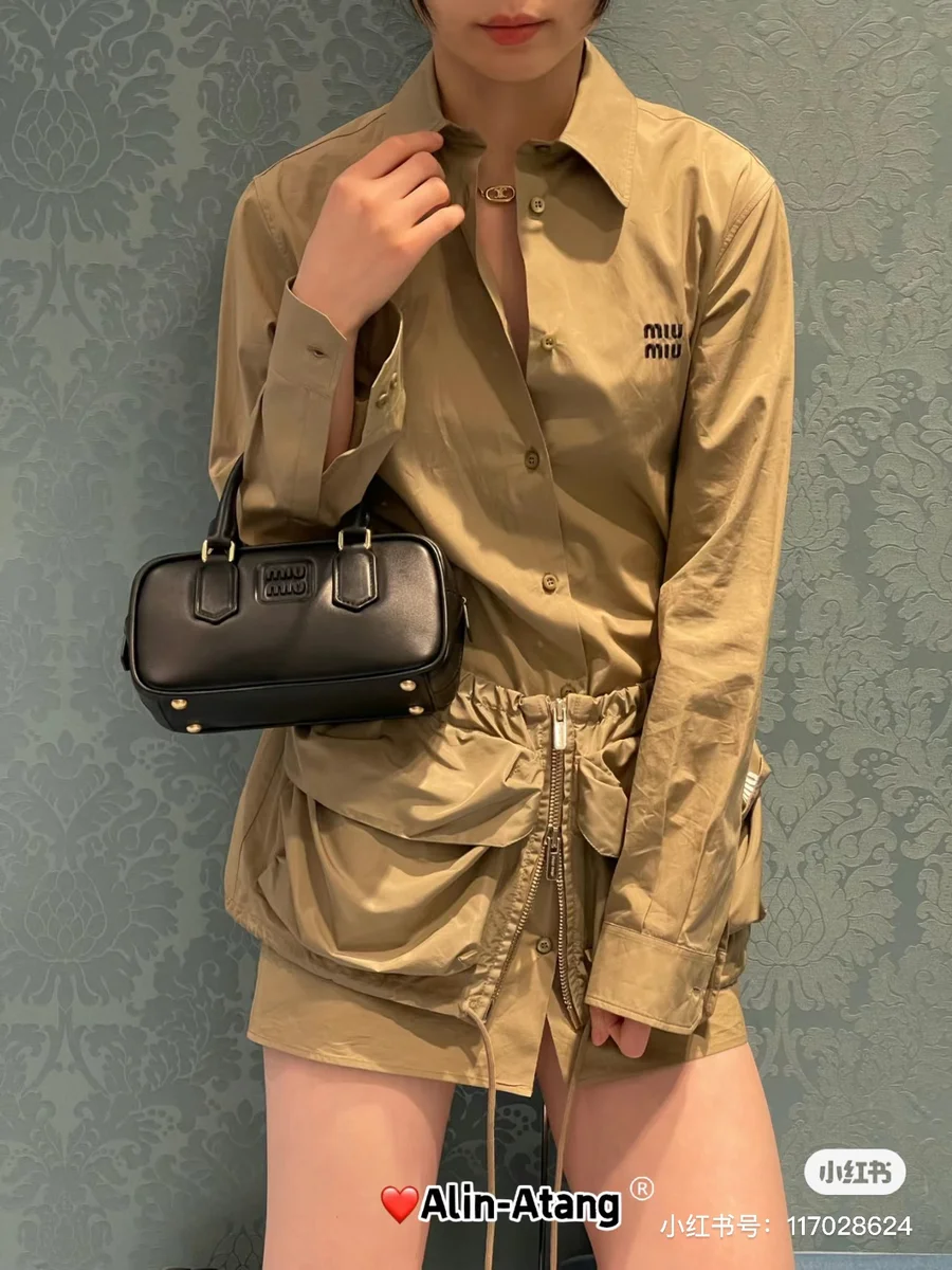 高仿包零售MiuMiu Arcadie皮革包包5BB142正品級別-貨到付款