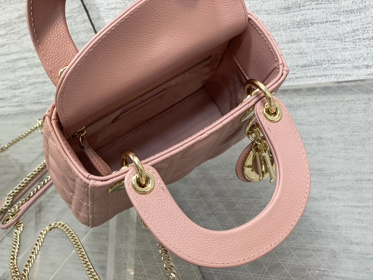 高仿包直銷Dior Lady 胭脂 羊皮斜挎包PM-M0505正品級別-貨到付款