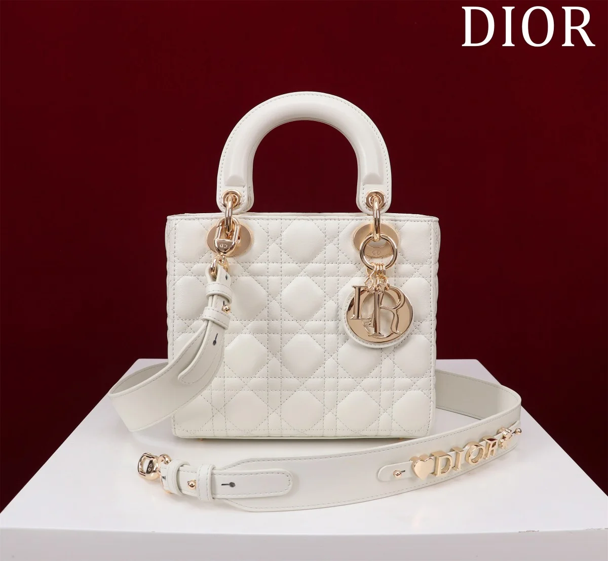 高仿包包Dior Lady 白色 羊皮斜挎包PM-M0538正品級別-貨到付款