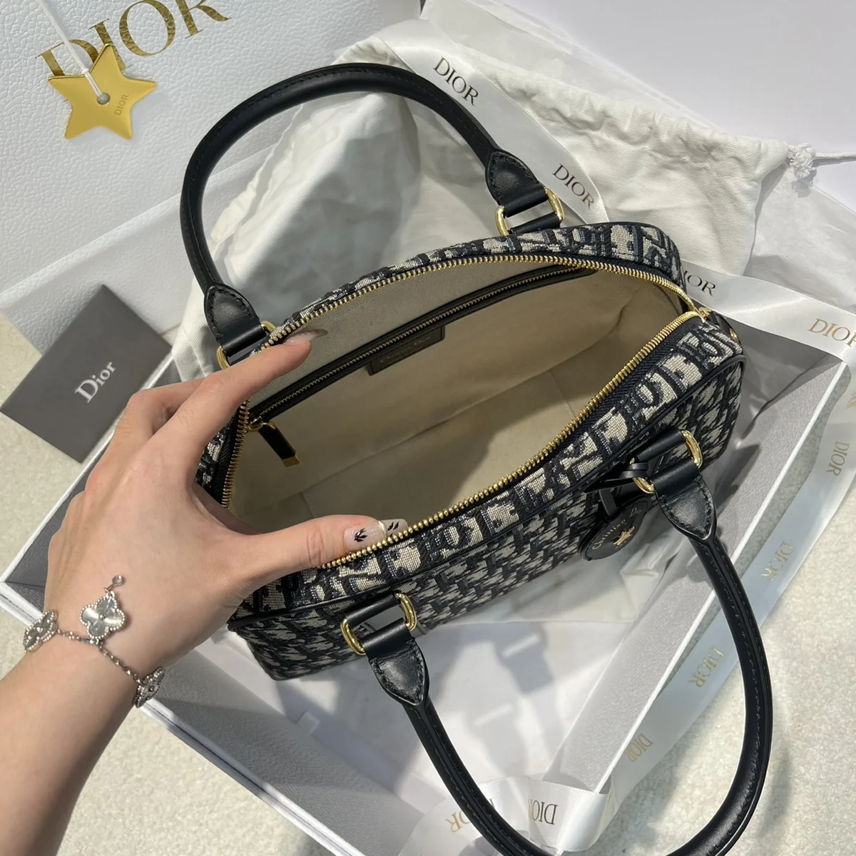 高仿包批發Dior D-Vibe 藍色斜挎包MM-M1341正品級別-貨到付款