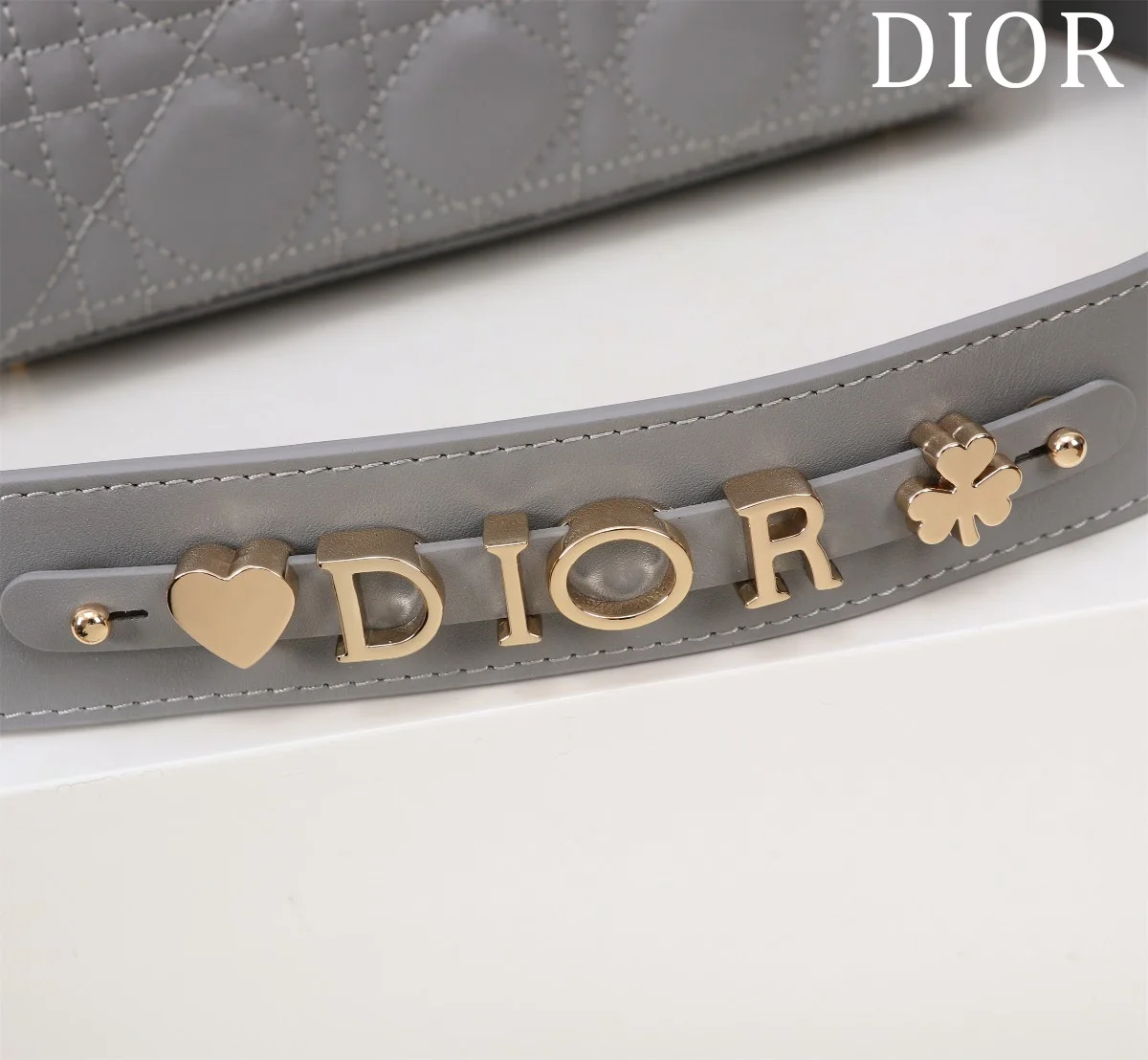 高仿包代理Dior Lady 灰色 羊皮斜挎包PM-M0538正品級別-貨到付款