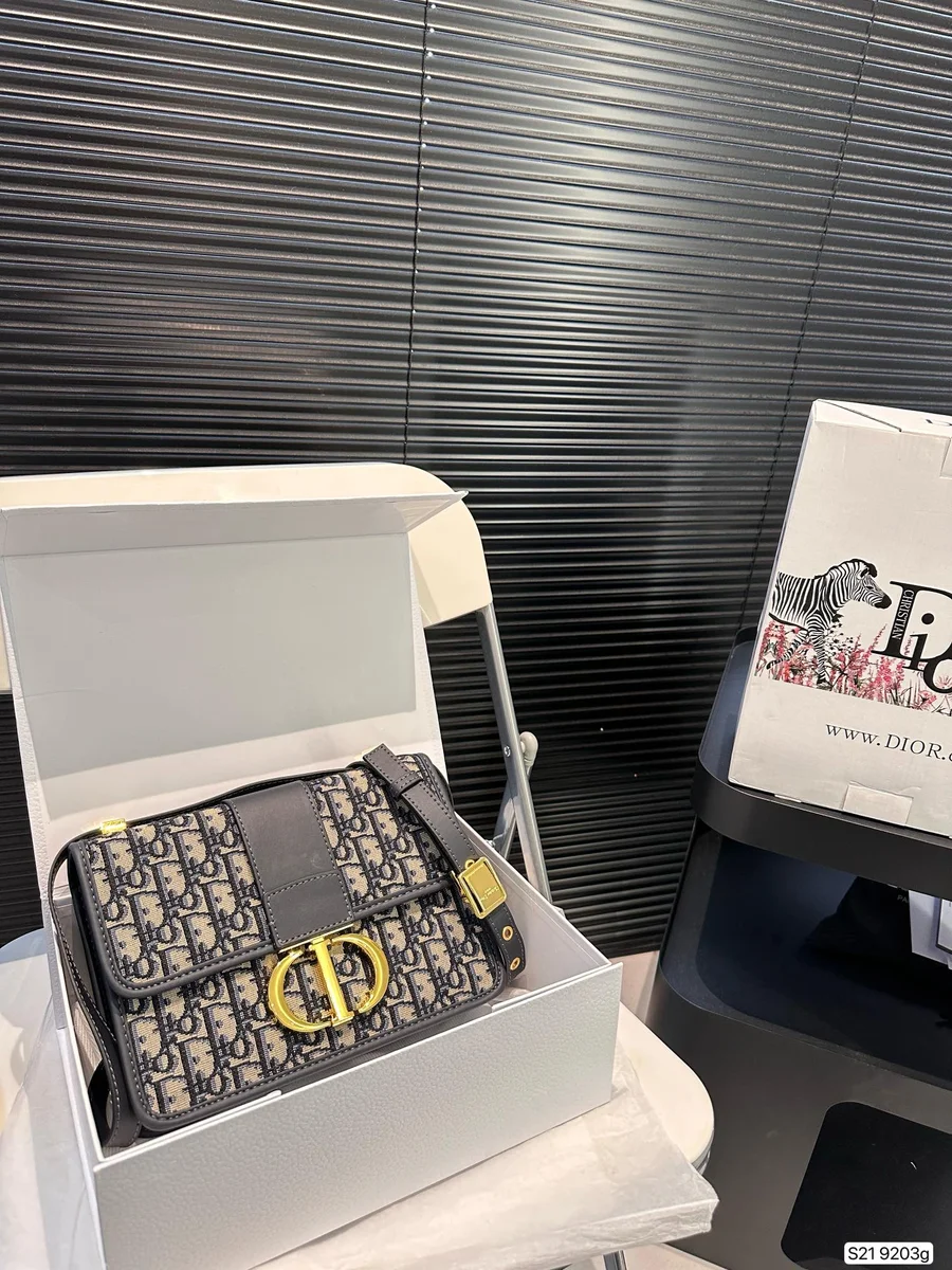 高仿名牌包Dior 30 Montaigne 藍色肩背袋MM-M9203正品級別-貨到付款
