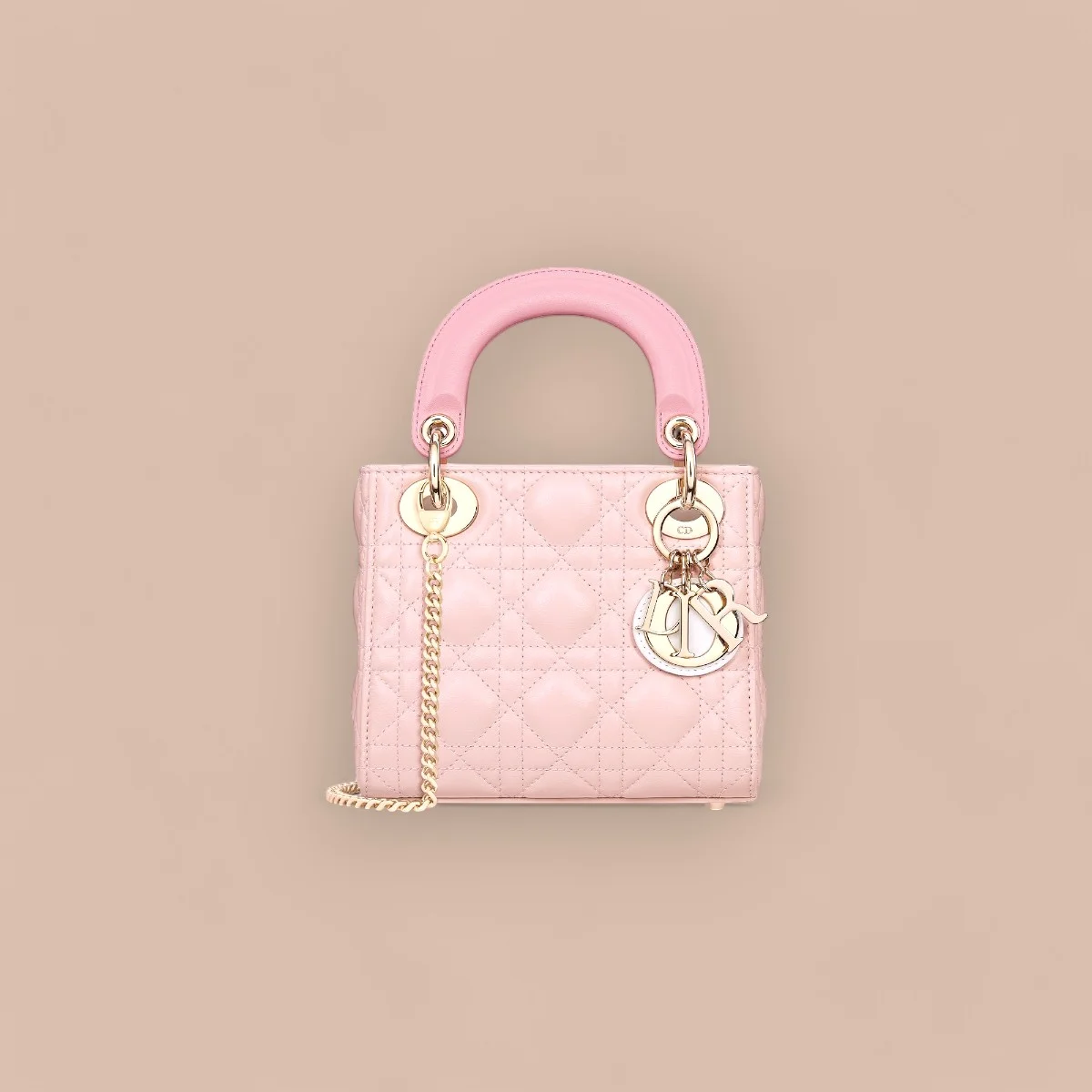 高仿包廠家Dior Lady 奶白 羊皮斜挎包PM-M0505正品級別-貨到付款