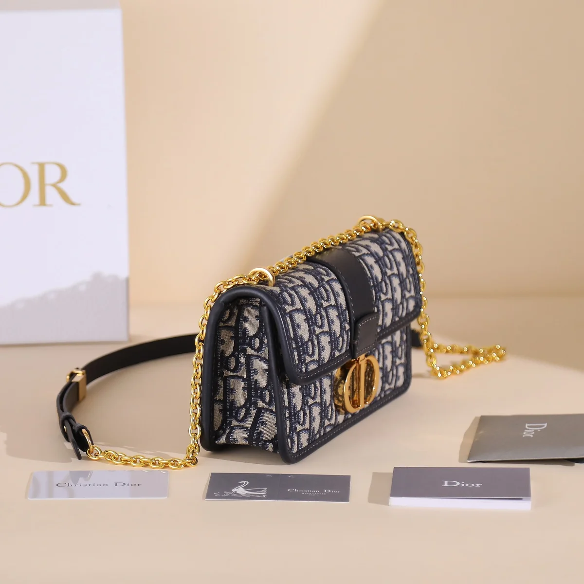 高仿奢侈品包Dior 30 Montaigne 藍色肩背袋PM-M9334正品級別-貨到付款