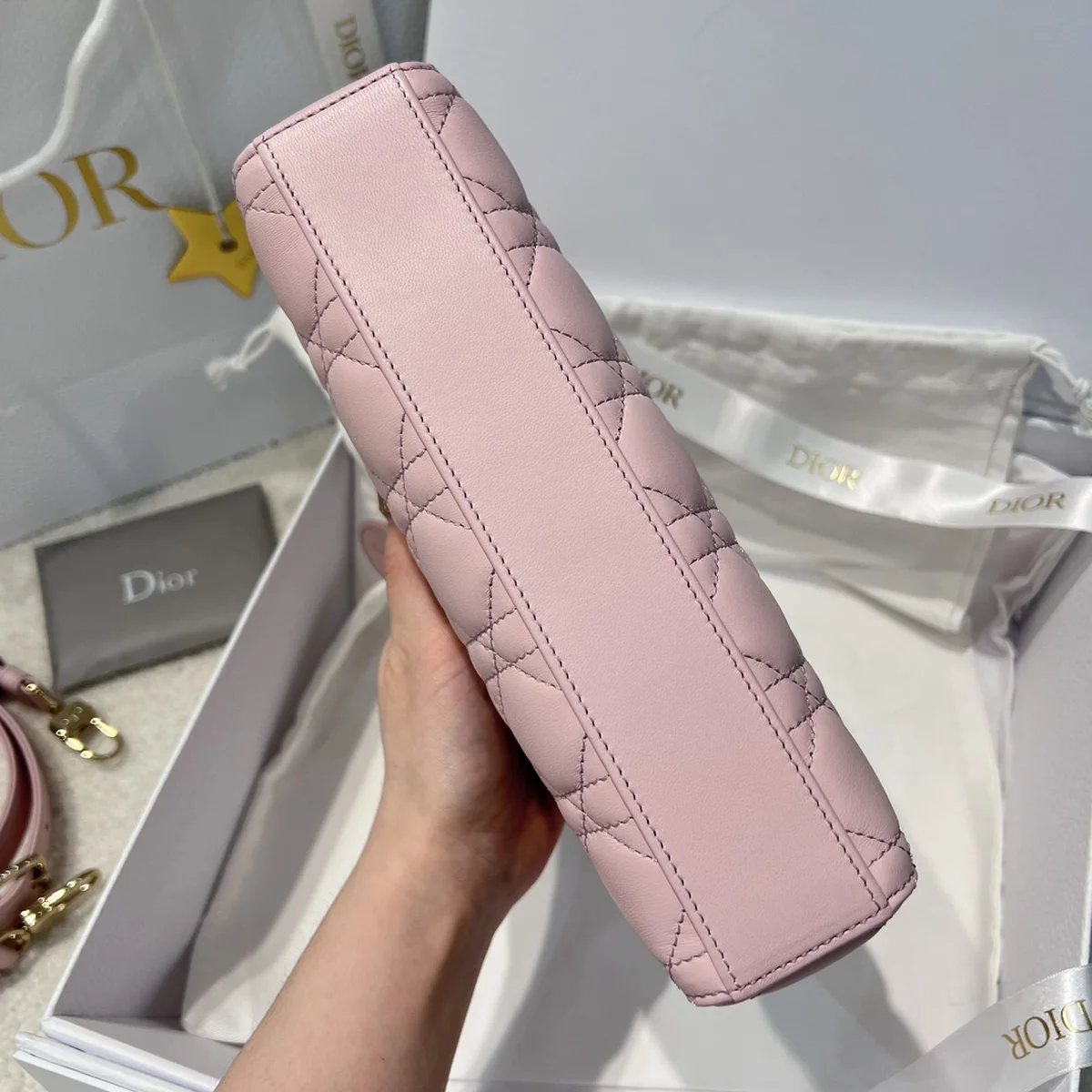 高仿包代理Dior Lady 粉紅 羊皮斜挎包PM-M0613正品級別-貨到付款