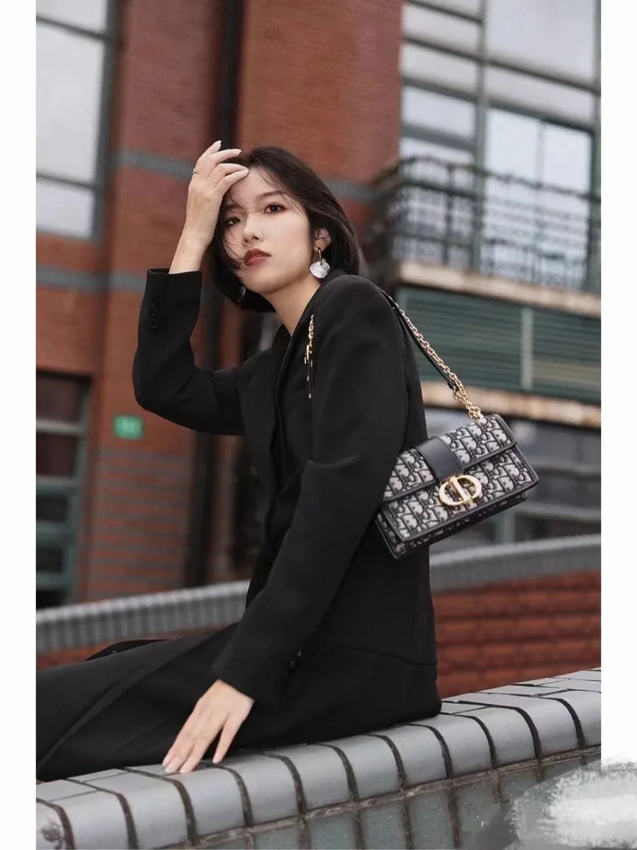 高仿奢侈品包Dior 30 Montaigne 藍色肩背袋PM-M9334正品級別-貨到付款
