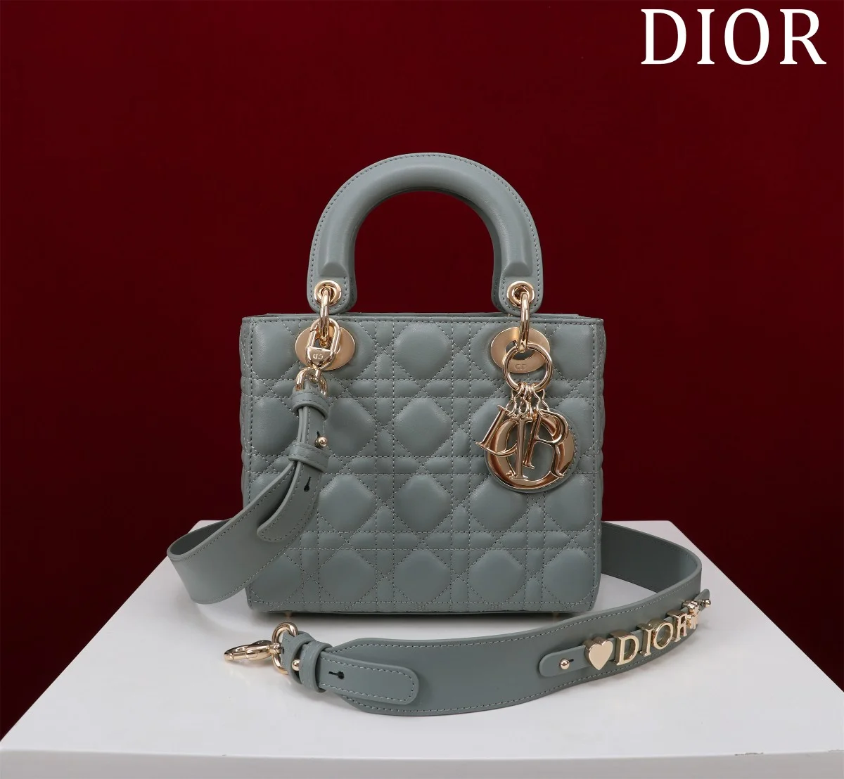 高仿包批發Dior Lady 淡藍 羊皮斜挎包PM-M0538正品級別-貨到付款