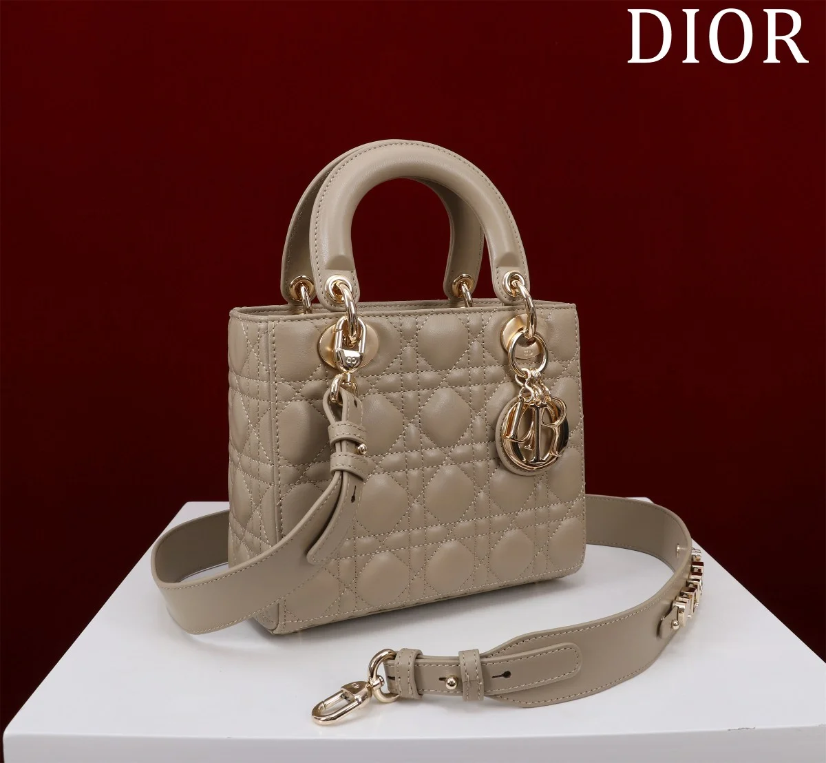 高仿包零售Dior Lady 餅乾褐 羊皮斜挎包PM-M0538正品級別-貨到付款