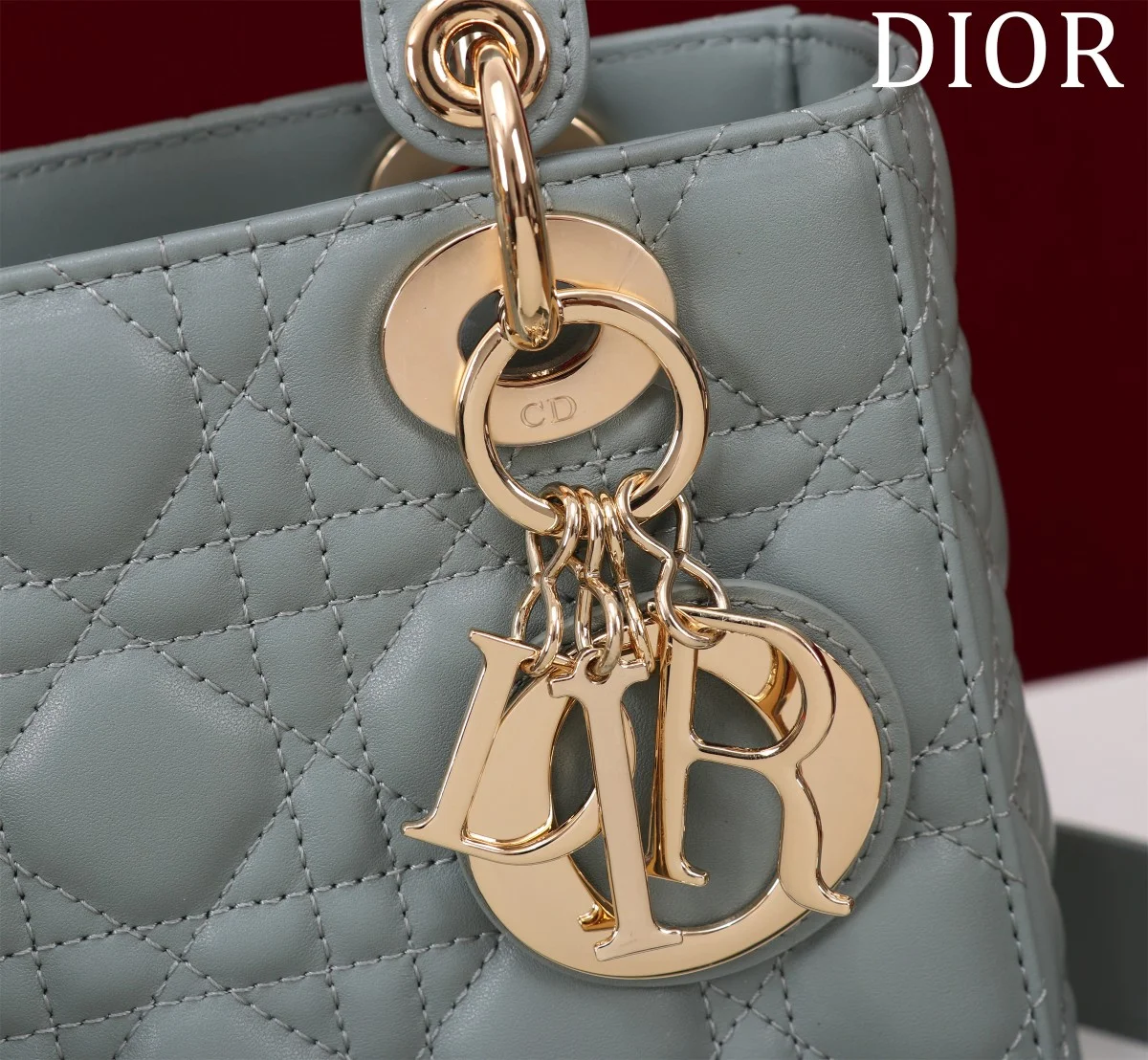 高仿包批發Dior Lady 淡藍 羊皮斜挎包PM-M0538正品級別-貨到付款