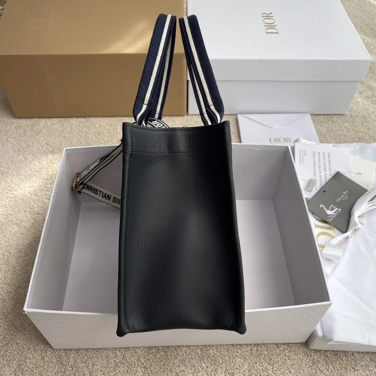 高仿包零售Dior Book 海軍藍托特包包PM-M1325正品級別-貨到付款