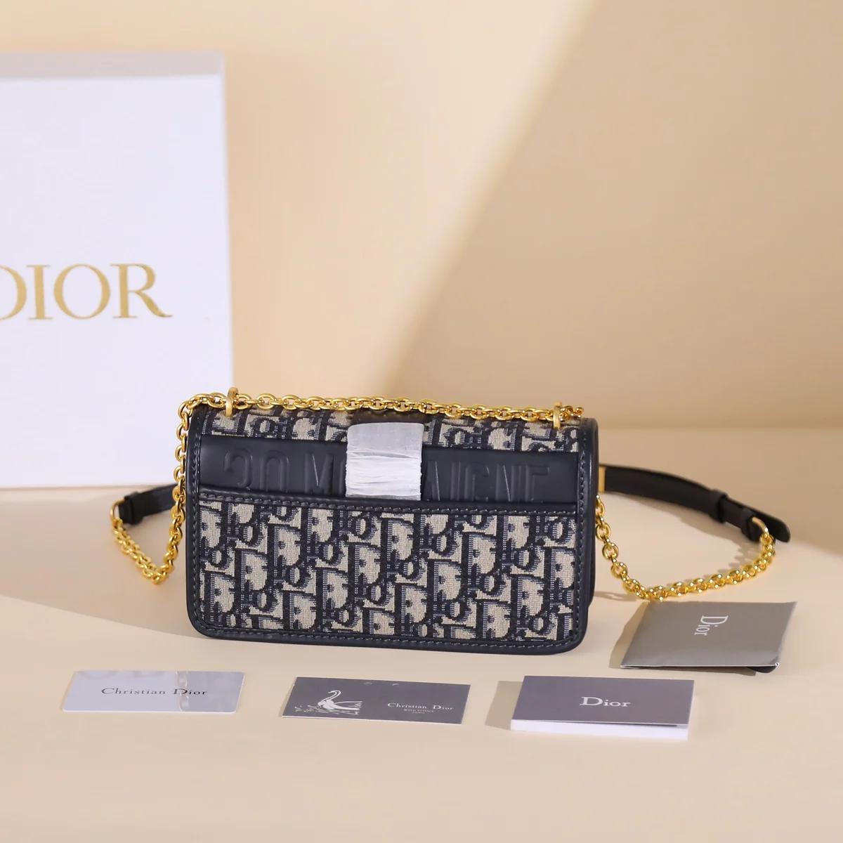 高仿奢侈品包Dior 30 Montaigne 藍色肩背袋PM-M9334正品級別-貨到付款