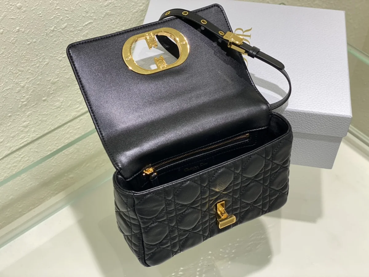 高仿奢侈品包Dior Caro 黑色 小牛皮斜挎包PM-M9241正品級別-貨到付款