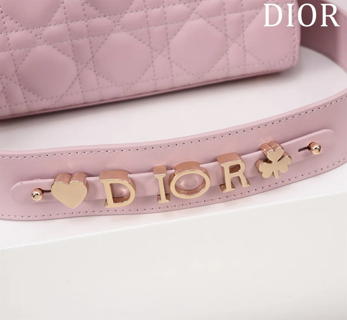 高仿包廠家Dior Lady 胭脂粉 羊皮斜挎包PM-M0538正品級別-貨到付款