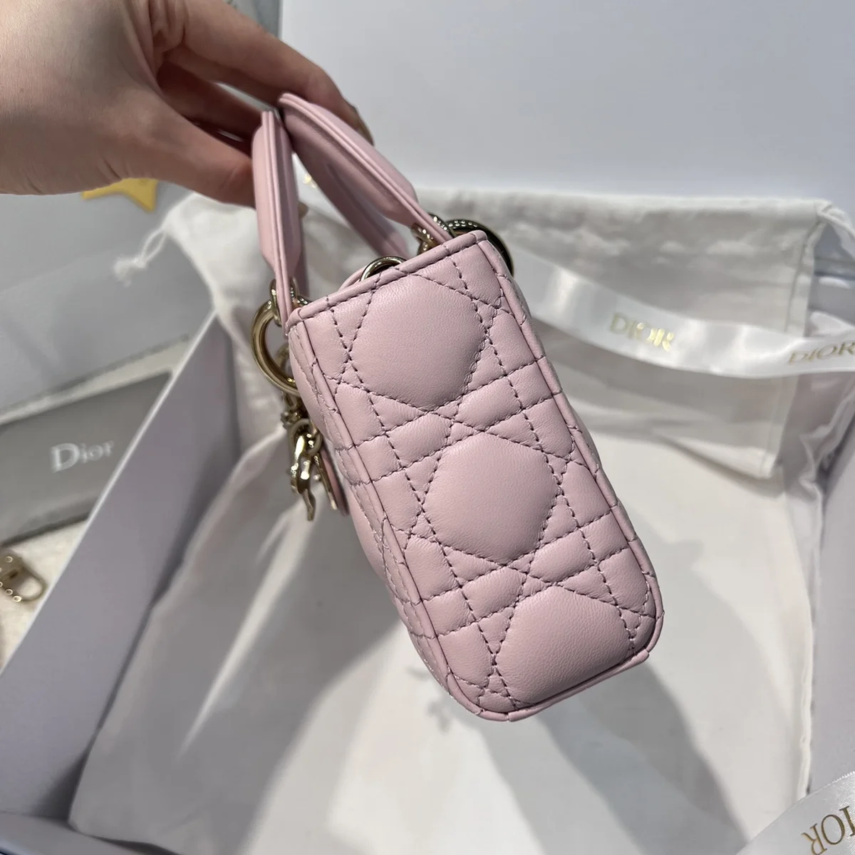 高仿包代理Dior Lady 粉紅 羊皮斜挎包PM-M0613正品級別-貨到付款