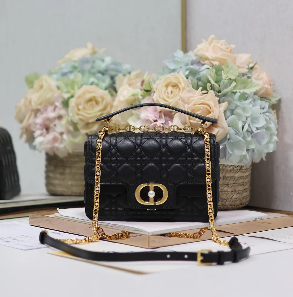 頂級高仿包Dior Jolie 黑色斜挎包PM-M9271正品級別-貨到付款