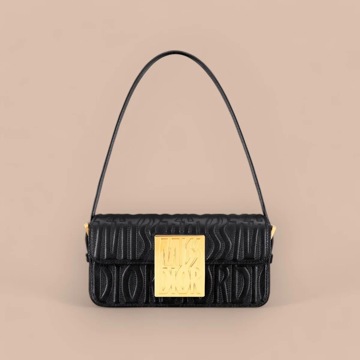 高仿包零售Dior Miss 黑色 小牛皮肩背袋PM-M2610正品級別-貨到付款