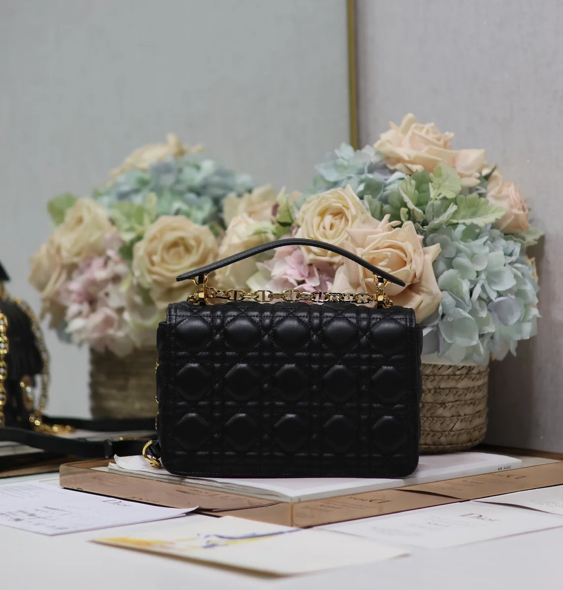頂級高仿包Dior Jolie 黑色斜挎包PM-M9271正品級別-貨到付款