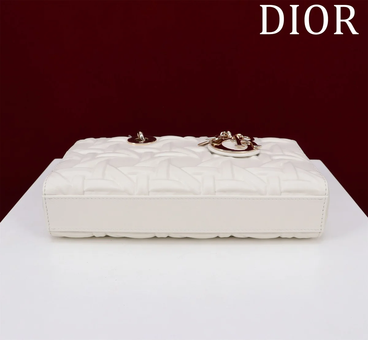 高仿奢侈品包Dior Lady 白色肩背袋MM-M0540正品級別-貨到付款