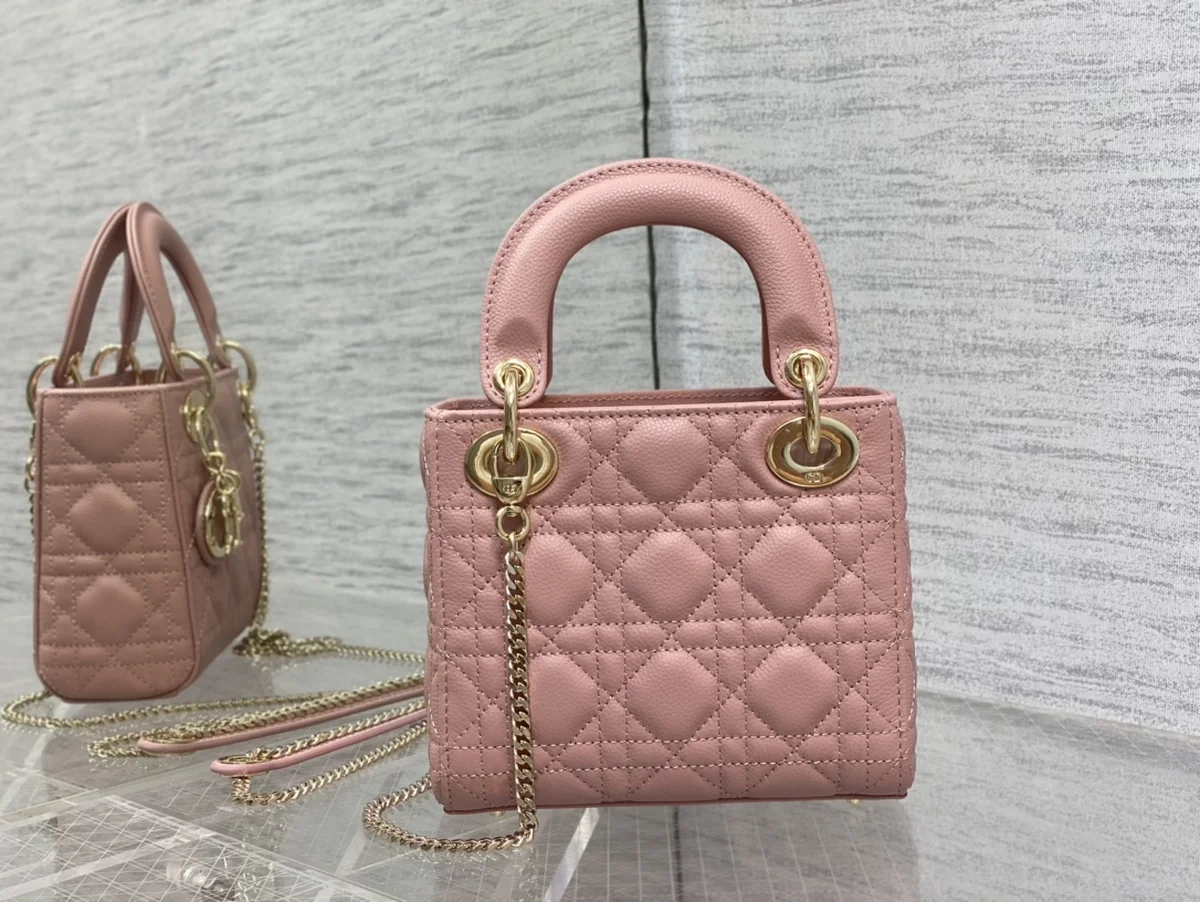 高仿包直銷Dior Lady 胭脂 羊皮斜挎包PM-M0505正品級別-貨到付款