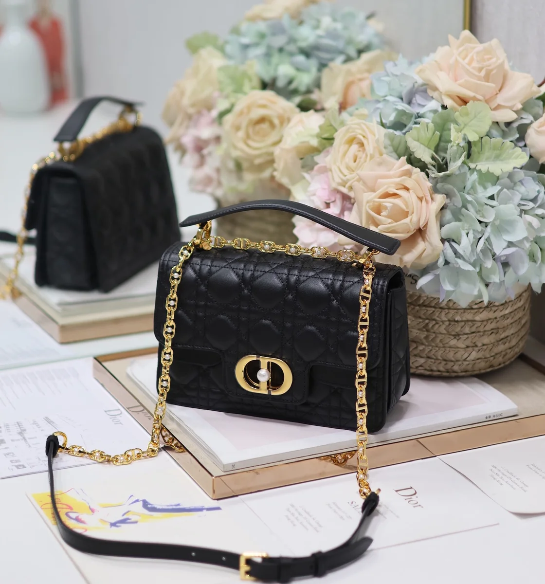 頂級高仿包Dior Jolie 黑色斜挎包PM-M9271正品級別-貨到付款