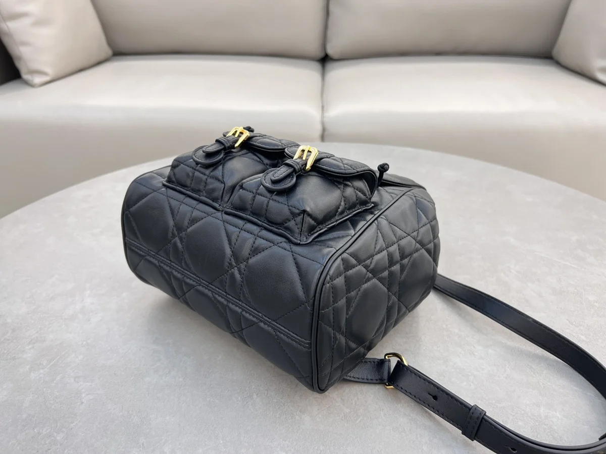 高仿包零售Dior Caro 黑色 羊皮背包MM-M6301正品級別-貨到付款