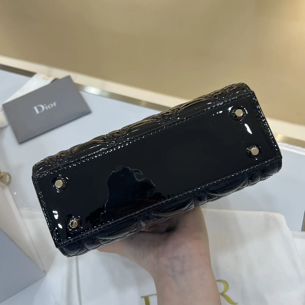 頂級高仿包Dior Lady 黑色 羊皮斜挎包PM-M0505正品級別-貨到付款
