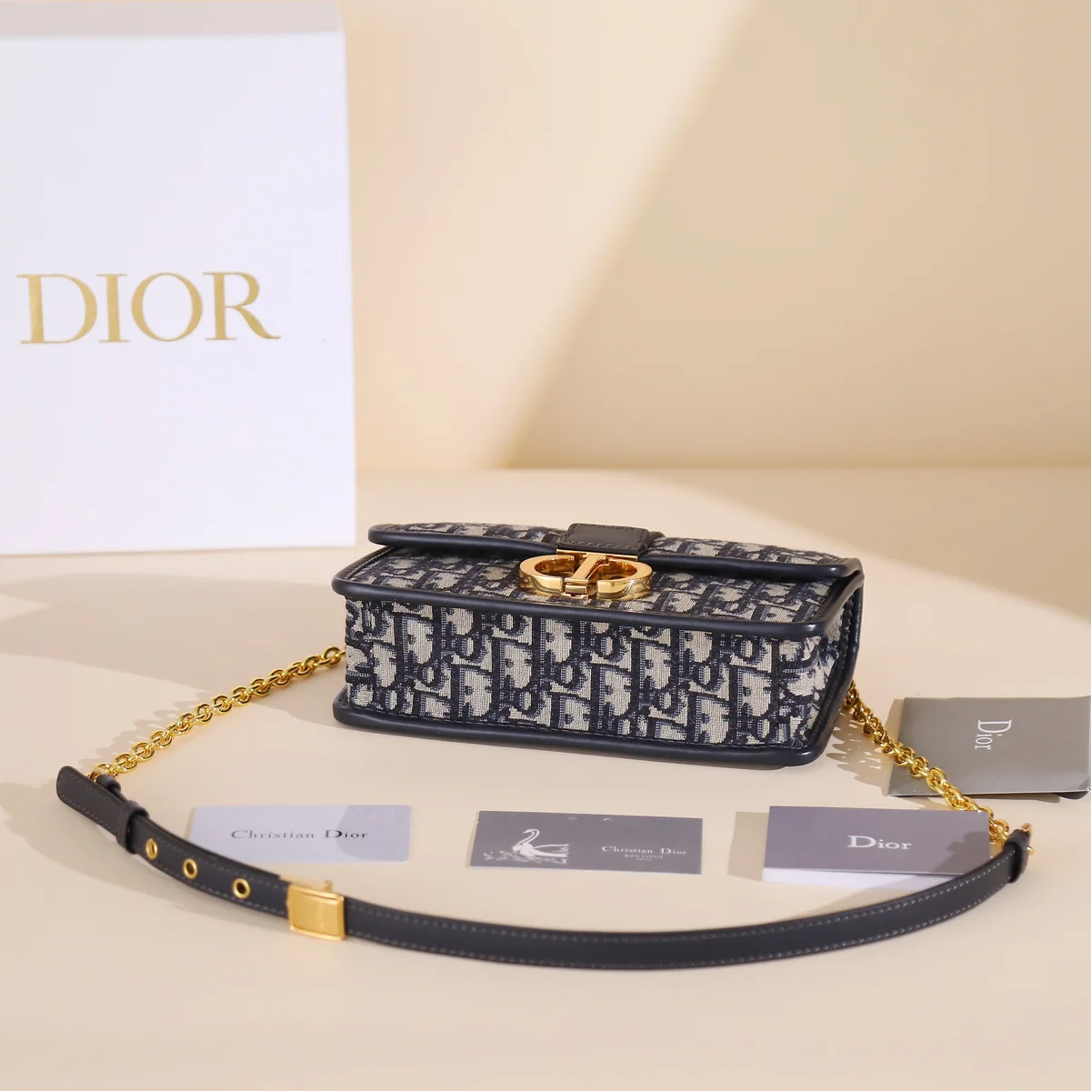 高仿奢侈品包Dior 30 Montaigne 藍色肩背袋PM-M9334正品級別-貨到付款