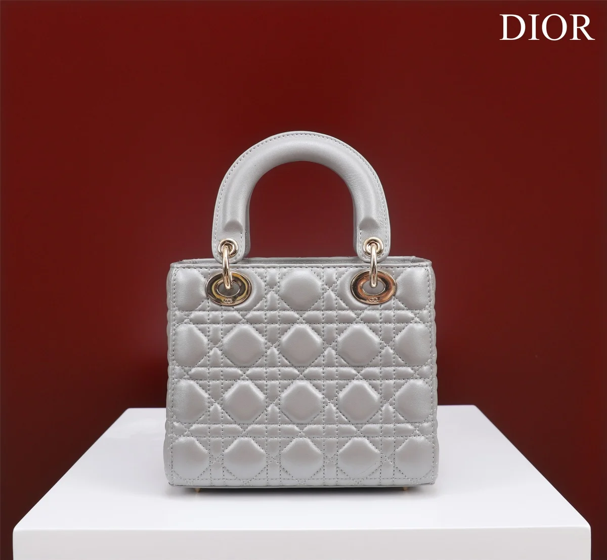 高仿包直銷Dior Lady 雲灰 羊皮斜挎包PM-M0538正品級別-貨到付款