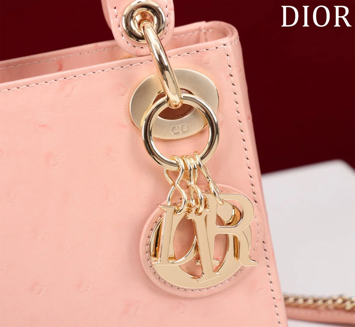 高仿包廠家Dior Lady 奶白 羊皮斜挎包PM-M0505正品級別-貨到付款