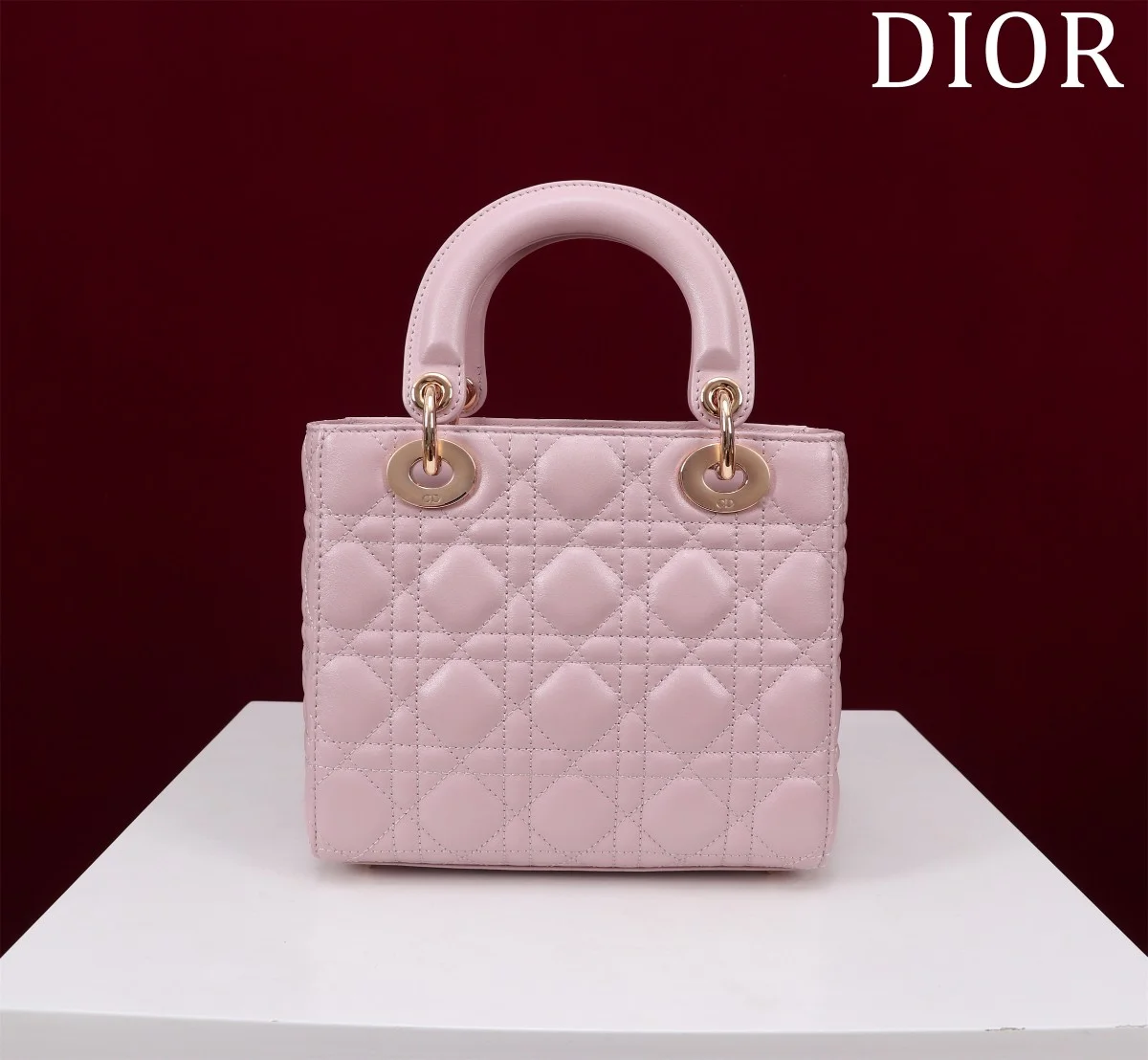 高仿奢侈品包Dior Lady 粉紅 羊皮斜挎包PM-M0538正品級別-貨到付款