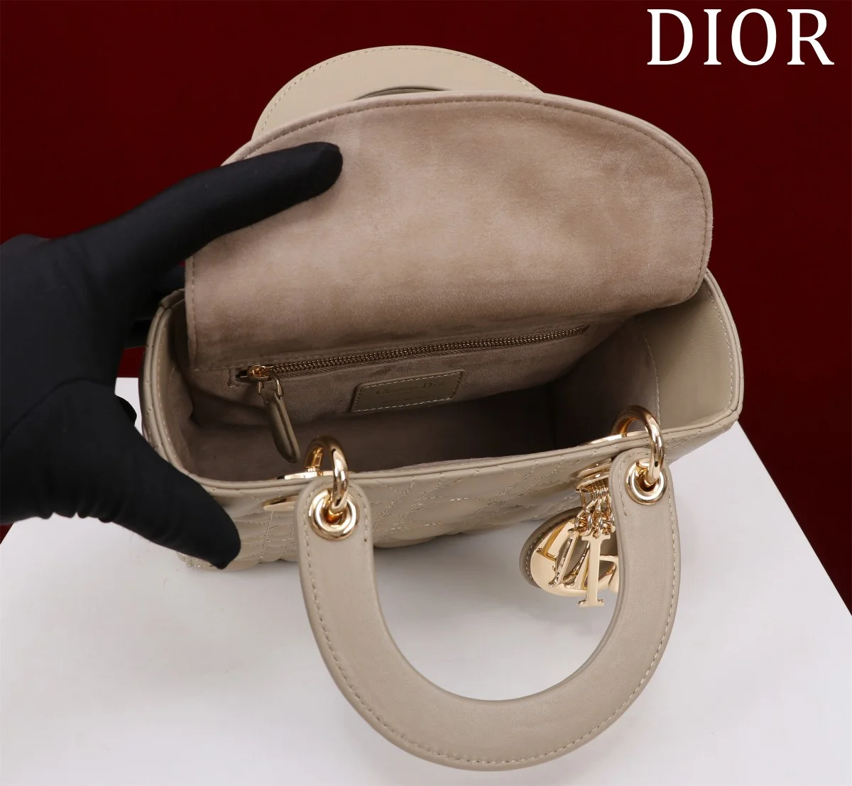 高仿包零售Dior Lady 餅乾褐 羊皮斜挎包PM-M0538正品級別-貨到付款