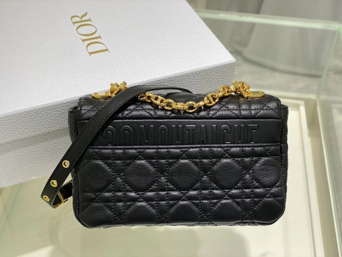 高仿奢侈品包Dior Caro 黑色 小牛皮斜挎包PM-M9241正品級別-貨到付款