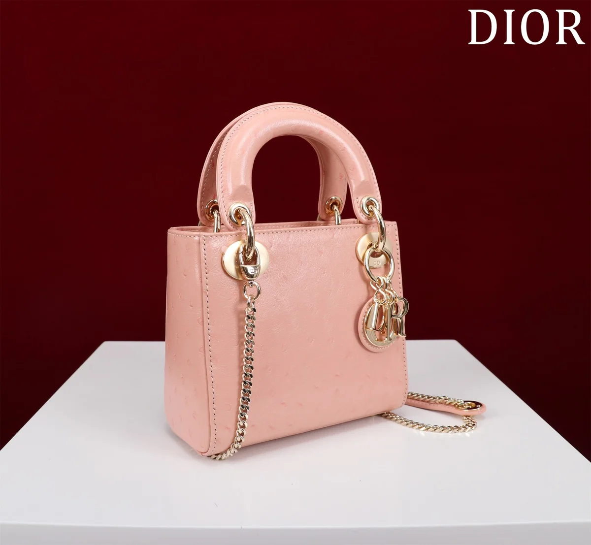 高仿包廠家Dior Lady 奶白 羊皮斜挎包PM-M0505正品級別-貨到付款